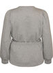 Bluse mit Bindeband und Puff&auml;rmeln, Grau, Packshot image number 1