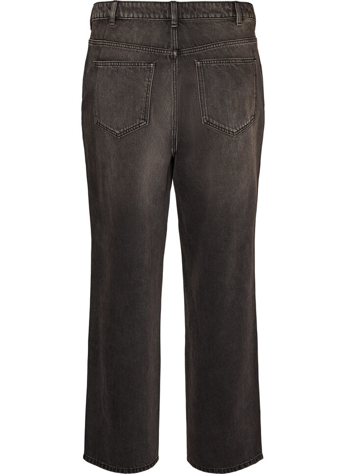 Kiana Straight-Fit-Jeans mit hoher Taille, Schwarz, Packshot image number 1