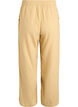 Pantalon taille haute en mousseline de coton &agrave; coupe ample, Jaune clair, Packshot image number 1