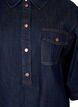 Robe en jean avec de grandes poches et des manches 3/4, Bleu, Packshot image number 2