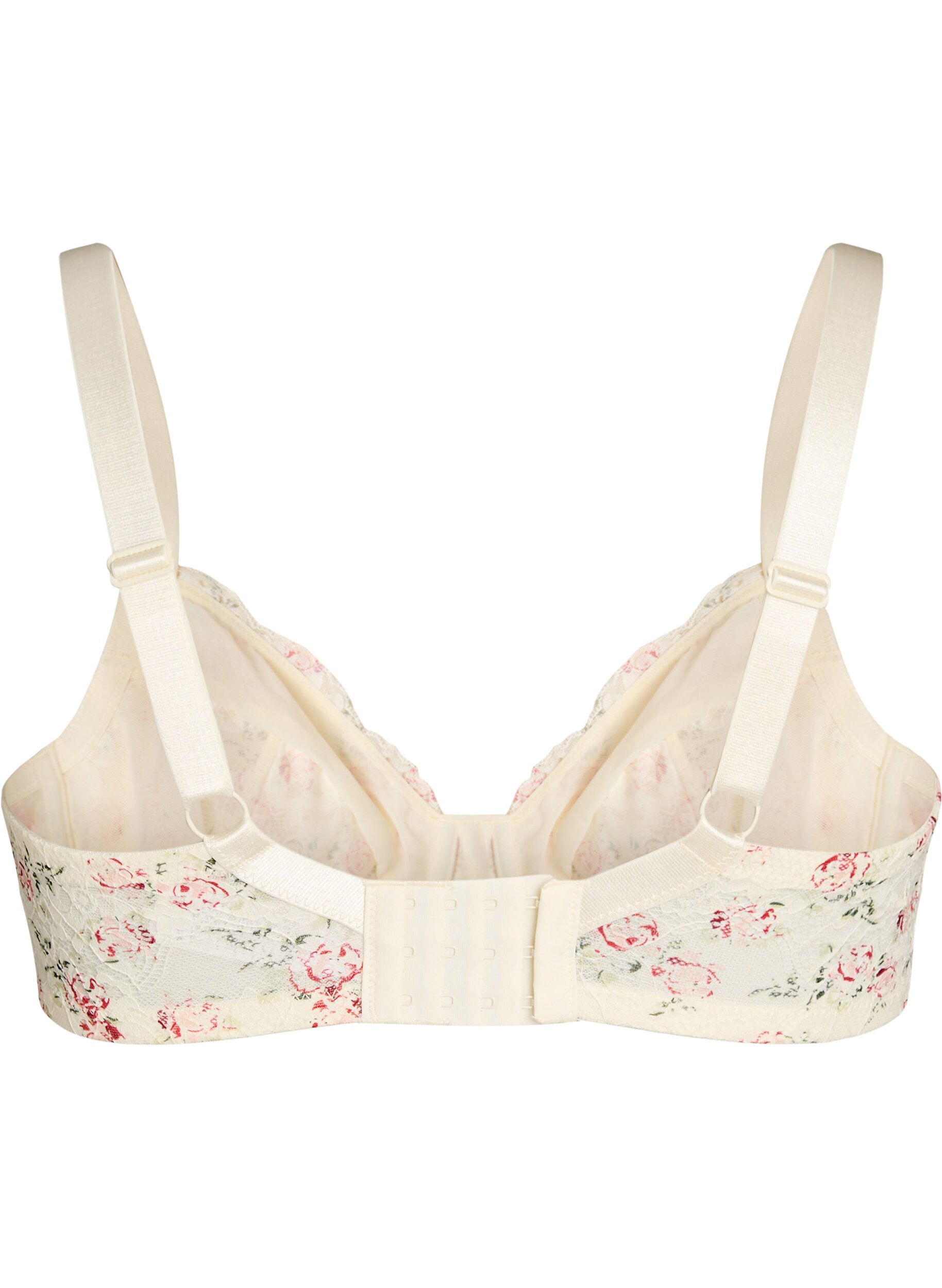 Zizzi Soutien-gorge embo&icirc;tant en dentelle florale, Blanc, Packshot image number 1