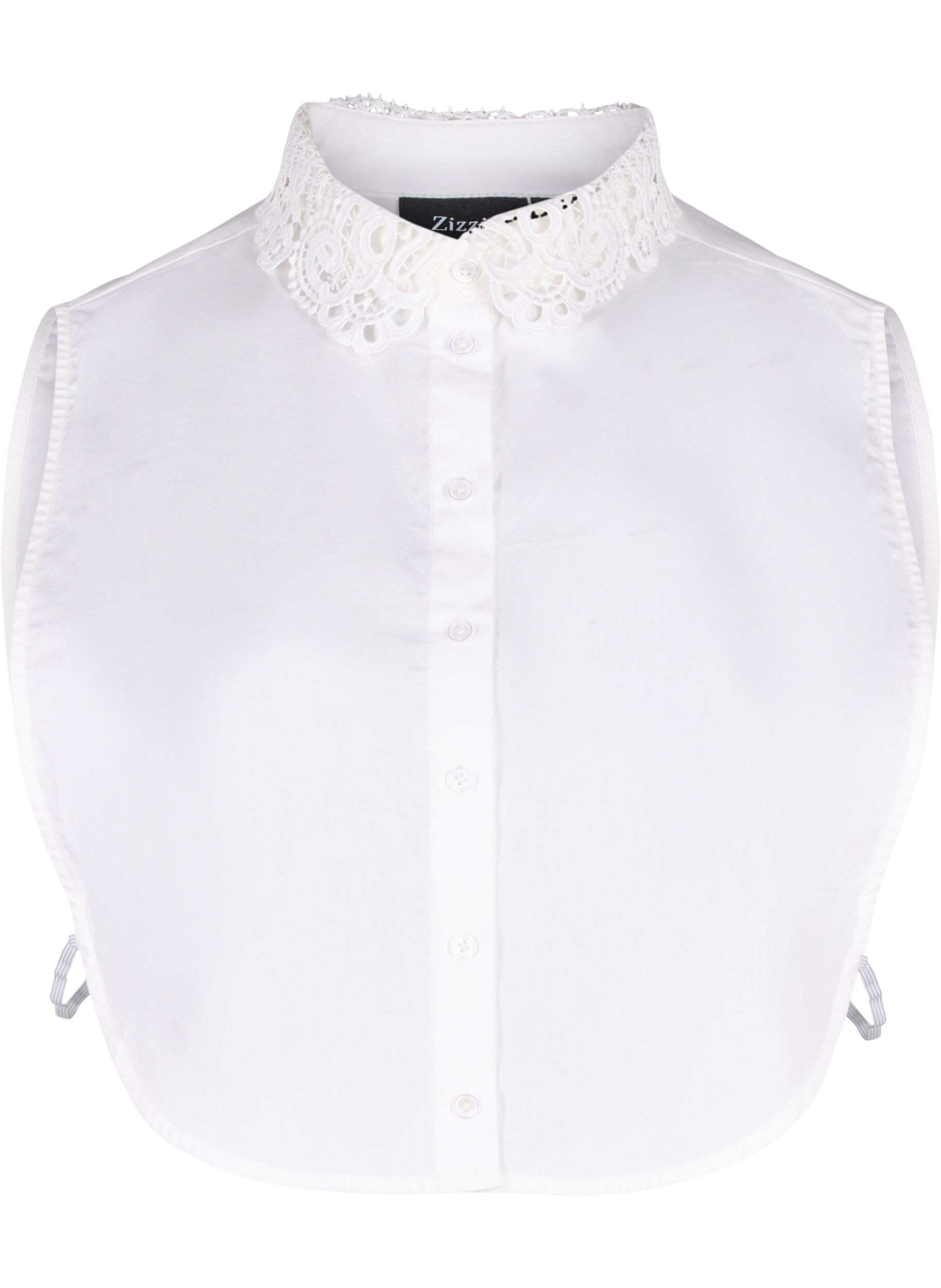 Zizzi Col ample avec lacets, Bright White, Packshot image number 0