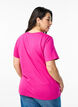 T-shirt basique en coton &agrave; col rond, Rose, Model image number 2