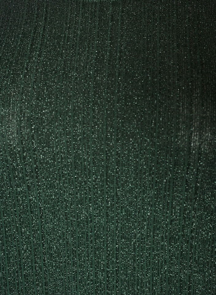 Blouse avec texture verticale et fils scintillants, Vert, Packshot image number 2