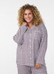 Chemise de pyjama en coton avec poche poitrine, Bordeaux, Model image number 0