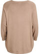 Strickbluse mit seitlichen Kn&ouml;pfen, Beige, Packshot image number 1