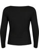 Gerippte Bluse mit Loch-Detail, Black, Packshot image number 1