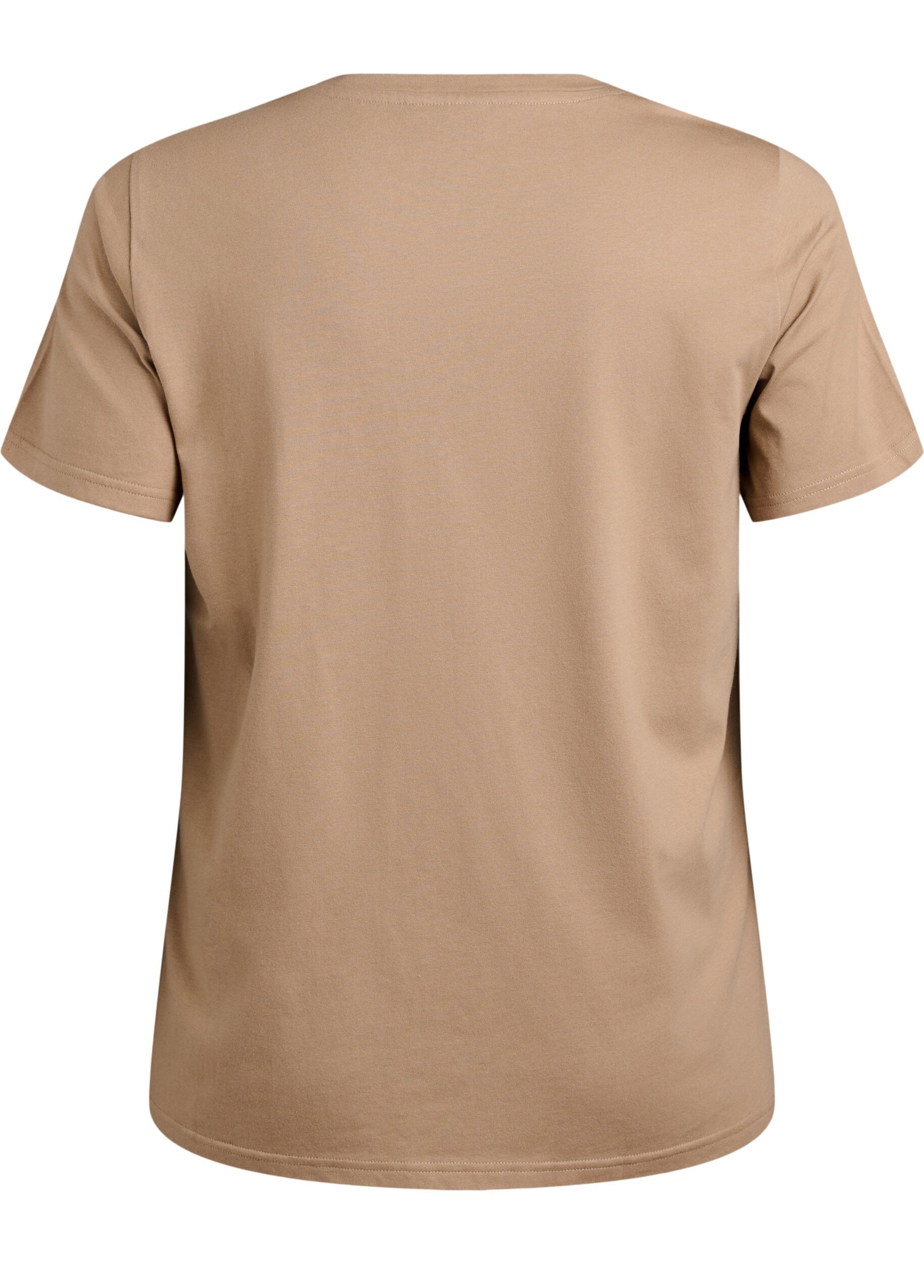 Zizzi T-Shirt mit dekorativen Details, Beige, Packshot image number 1