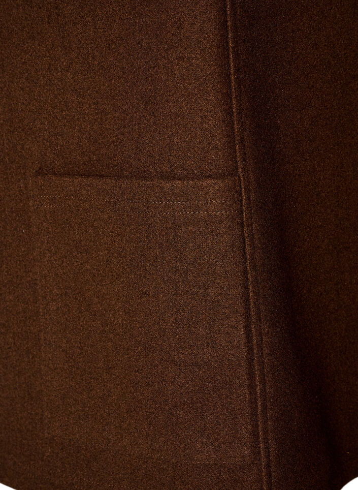 Gilet &agrave; col V avec boutons, Marron, Packshot image number 3