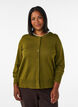 Cardigan en tricot avec col rond et boutons, Vert clair, Model image number 0