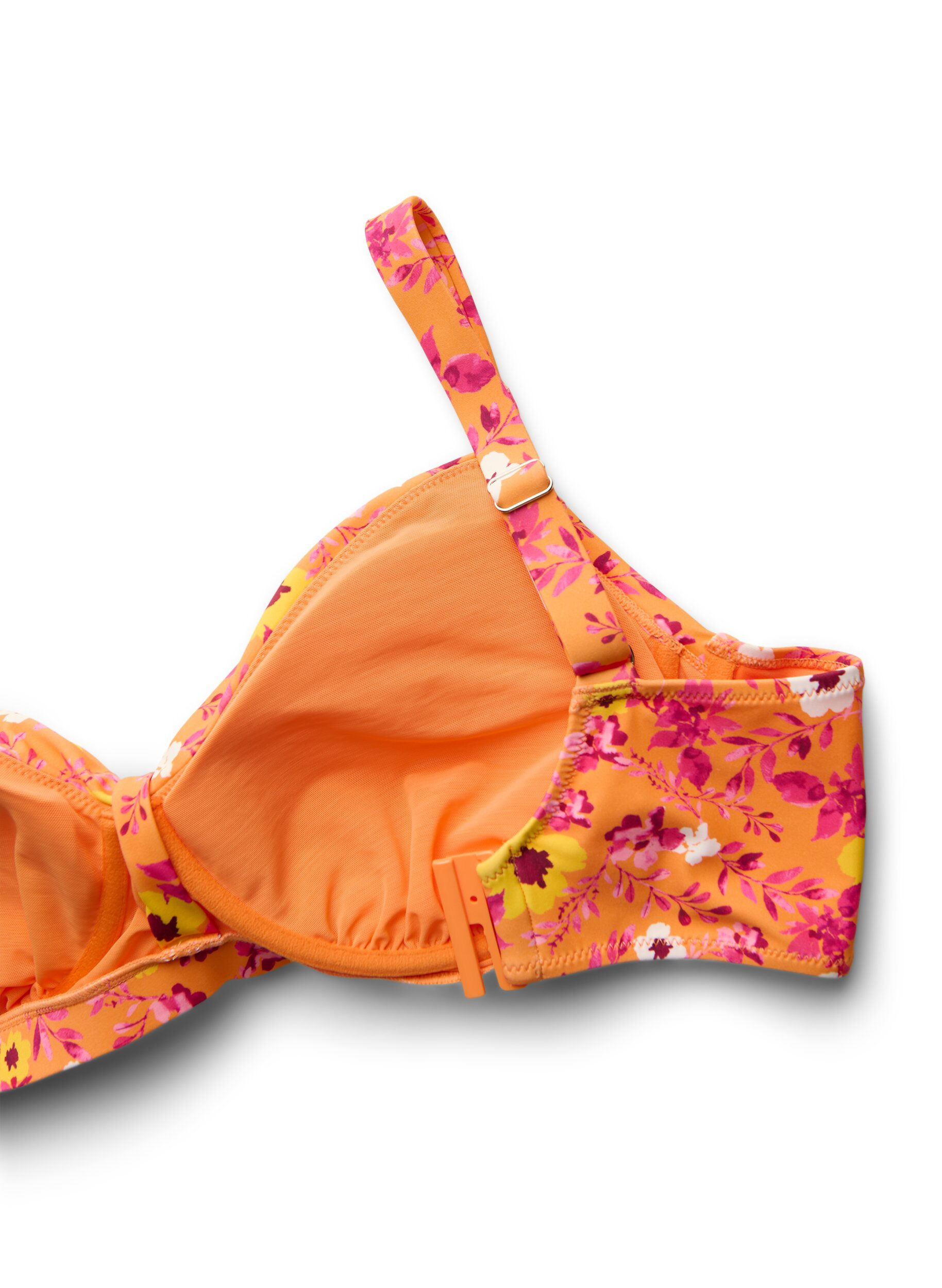 ZizziBikinioberteil mit B&uuml;gel und Muster, Orange, Packshot image number 3