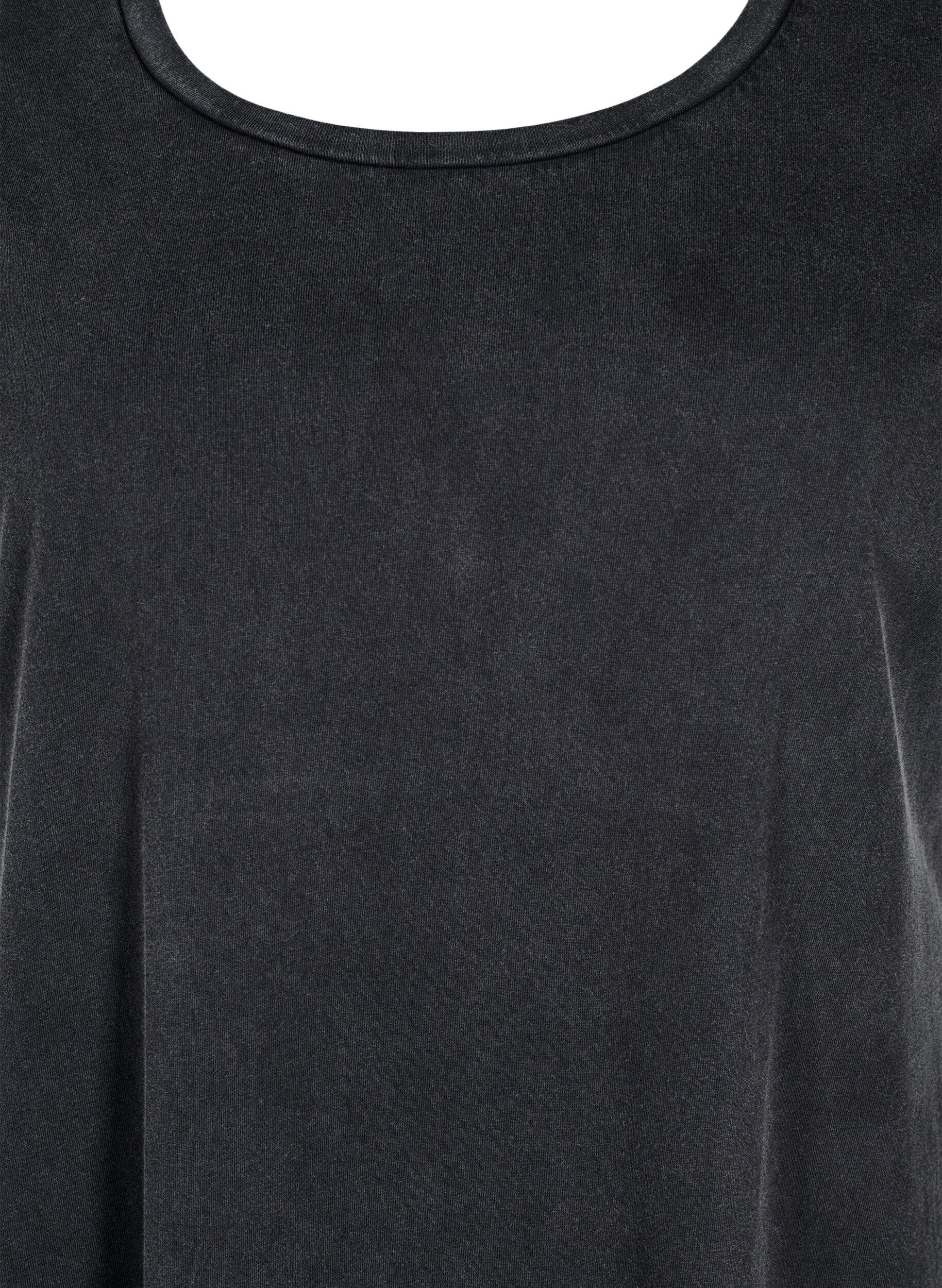 Zizzi Kurzes Kleid in A-Linie mit gewaschenem Look, Grau, Packshot image number 2