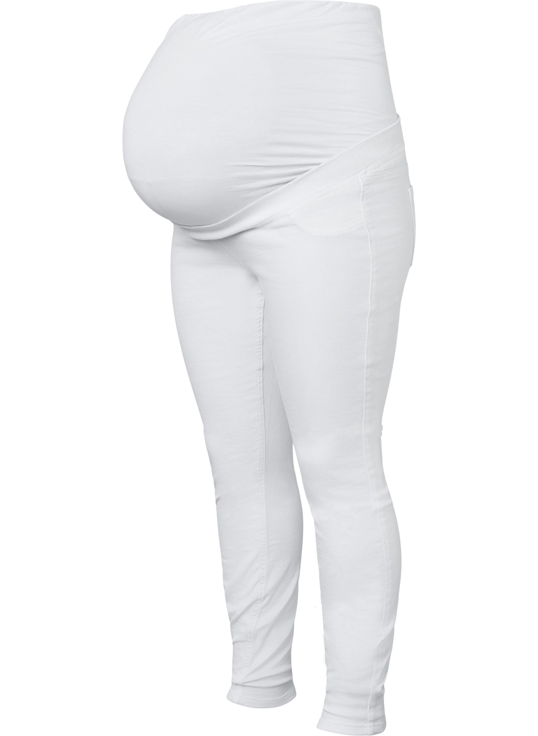 Zizzi Jegging de grossesse en coton, White, Packshot image number 0