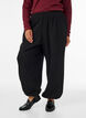 Pantalon ballon &agrave; taille haute en jersey, Noir, Model image number 2