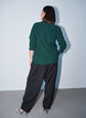 Strukturierte Bluse mit Wellenkanten, Gr&uuml;n, Model image number 2
