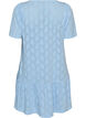 Robe courte en jersey &agrave; motif ajour&eacute;, Bleu Clair, Packshot image number 1
