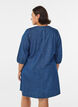 Robe courte en jean avec manches 3/4, Bleu, Model image number 2