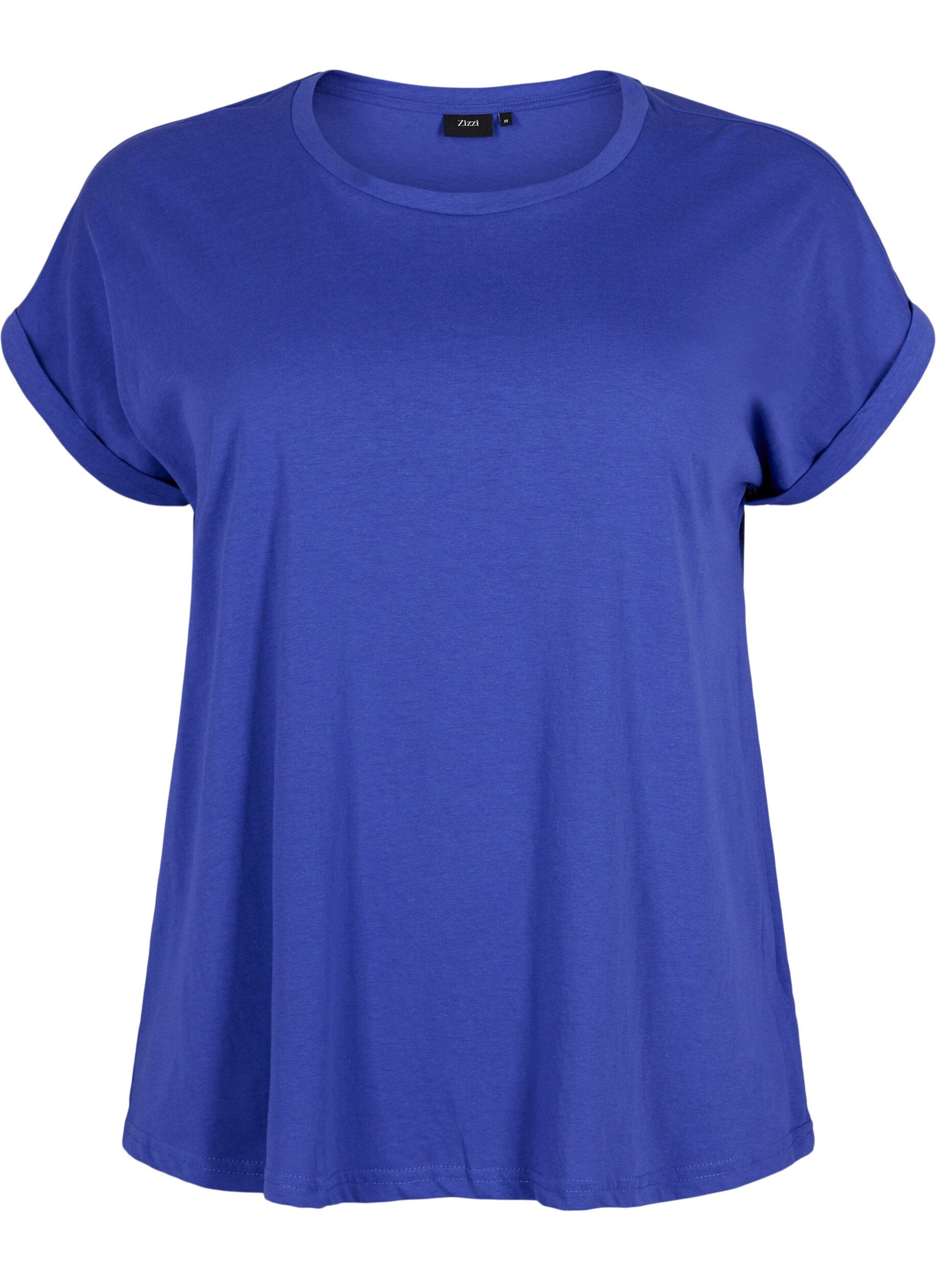 ZizziT-shirt &agrave; manches courtes en coton m&eacute;lang&eacute;, Bleu, Packshot image number 0
