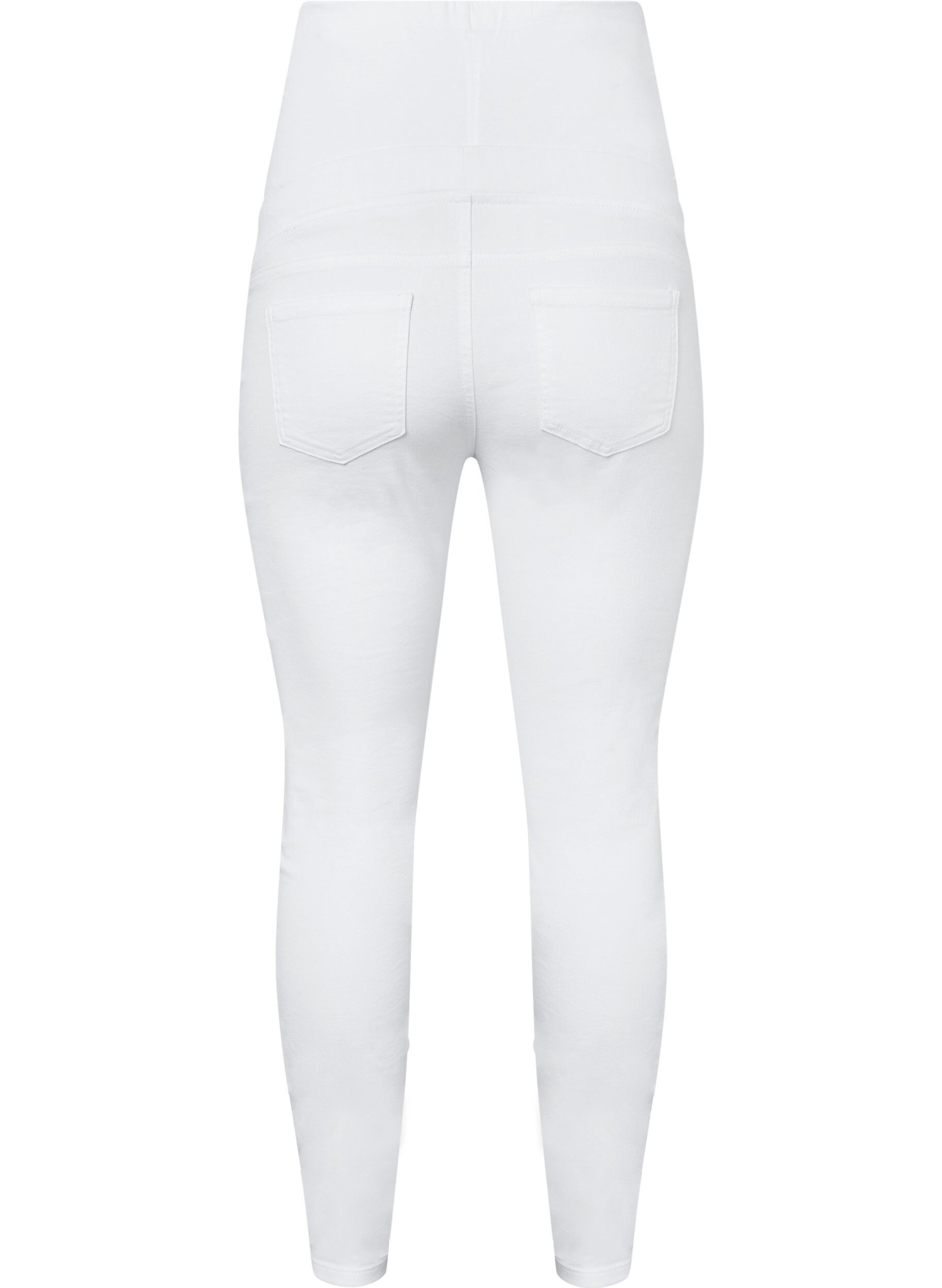 Zizzi Jegging de grossesse en coton, White, Packshot image number 1