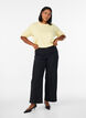 Fein gestrickte Bluse mit kurzen &Auml;rmeln, Gelb, Model image number 1