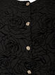 Blouse avec motif floral et manches ballon, Noir, Packshot image number 2