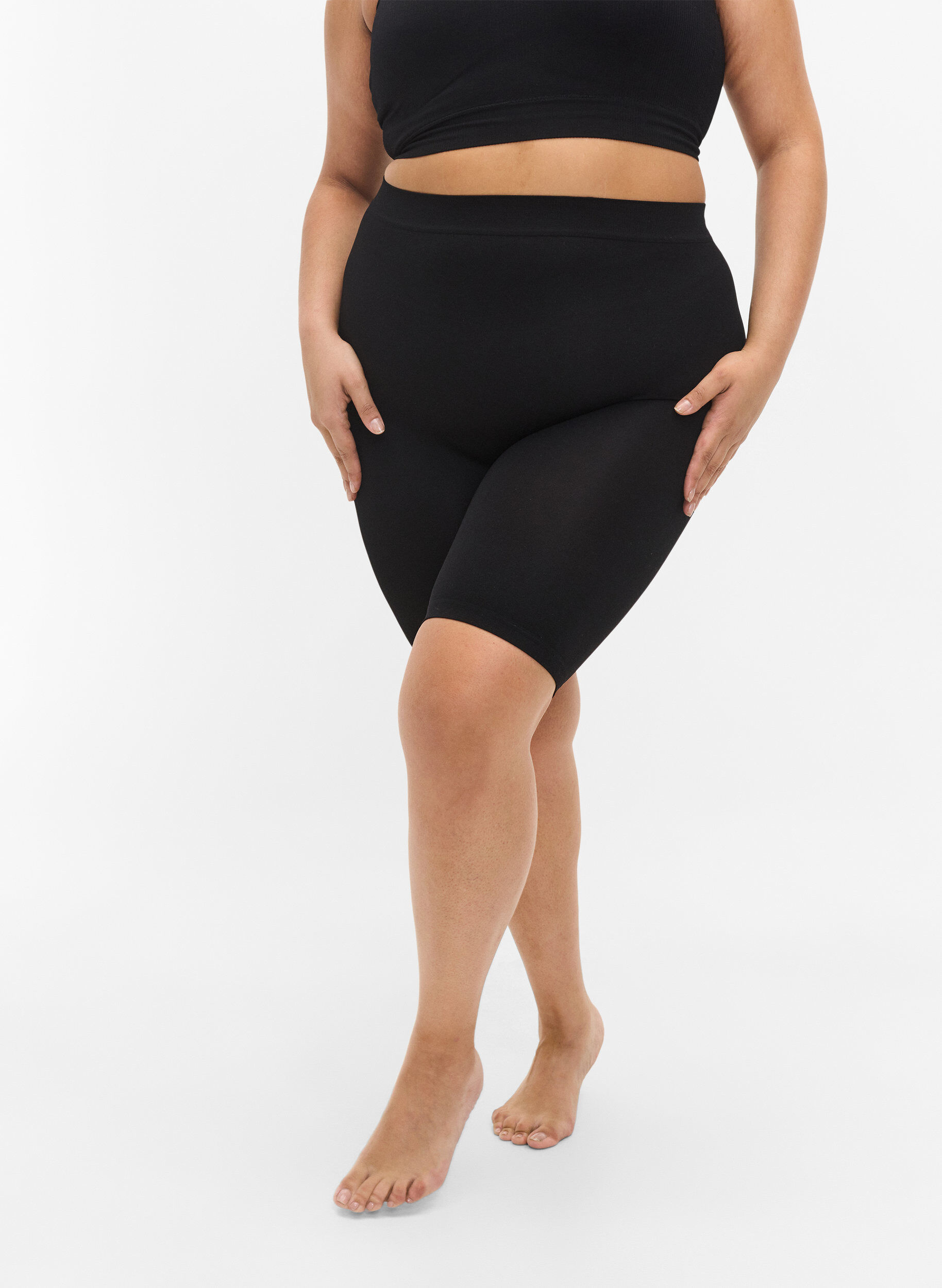 ZizziShort de v&eacute;lo sans coutures, Noir, Model image number 3