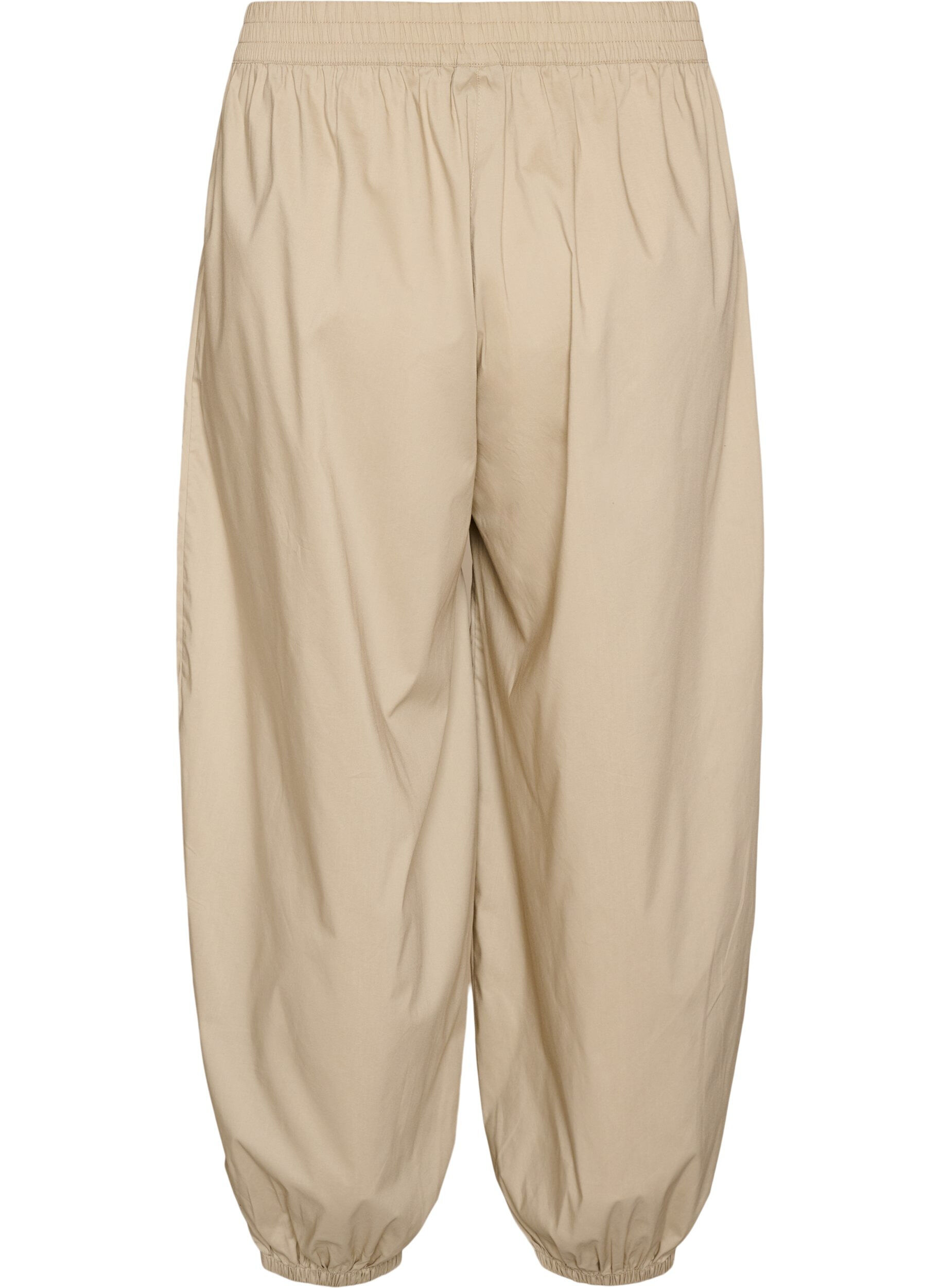 ZizziBallonhose mit Taschen und elastischem Bund, Beige, Packshot image number 1