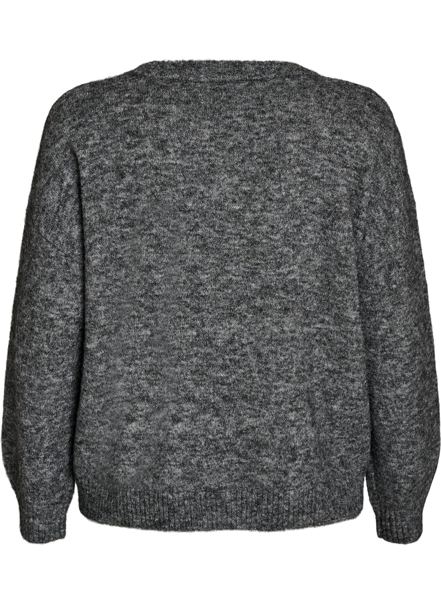 ZizziPull avec application florale, Gris, Packshot image number 1