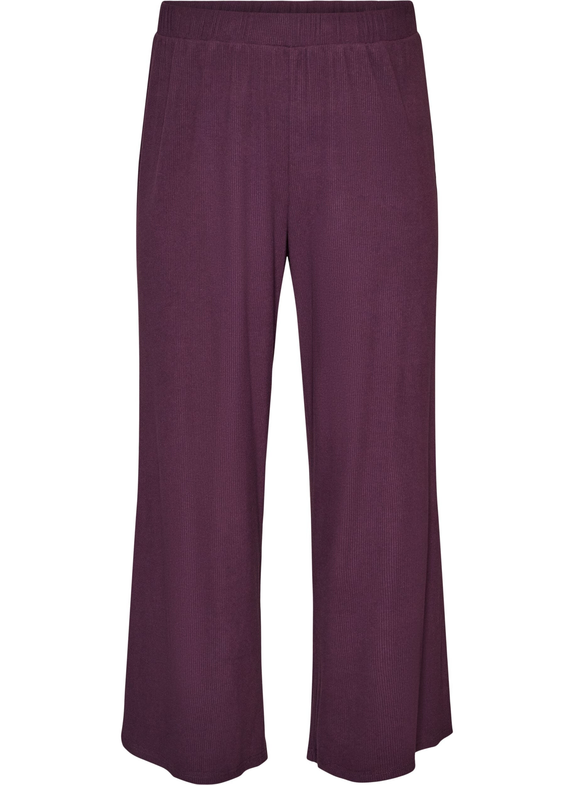 Hose aus geripptem Jersey mit weiten Beinen