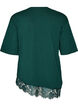 T-Shirt mit asymmetrischem Spitzensaum, Gr&uuml;n, Packshot image number 1