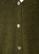 Cardigan avec col en V et texture c&ocirc;tel&eacute;e, Vert fonc&eacute;, Packshot image number 2