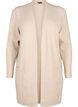 Strickjacke mit Rippenstrick und Taschen, Beige, Packshot image number 0