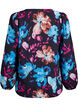 Blouse en viscose avec imprim&eacute; floral et manches longues, Noir, Packshot image number 1