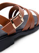 Sandales d'été larges en cuir, Friar Brown, Packshot image number 4