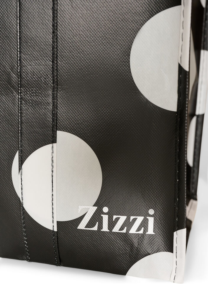 Sac de magasinage avec fermeture &eacute;clair, Noir, Packshot image number 2