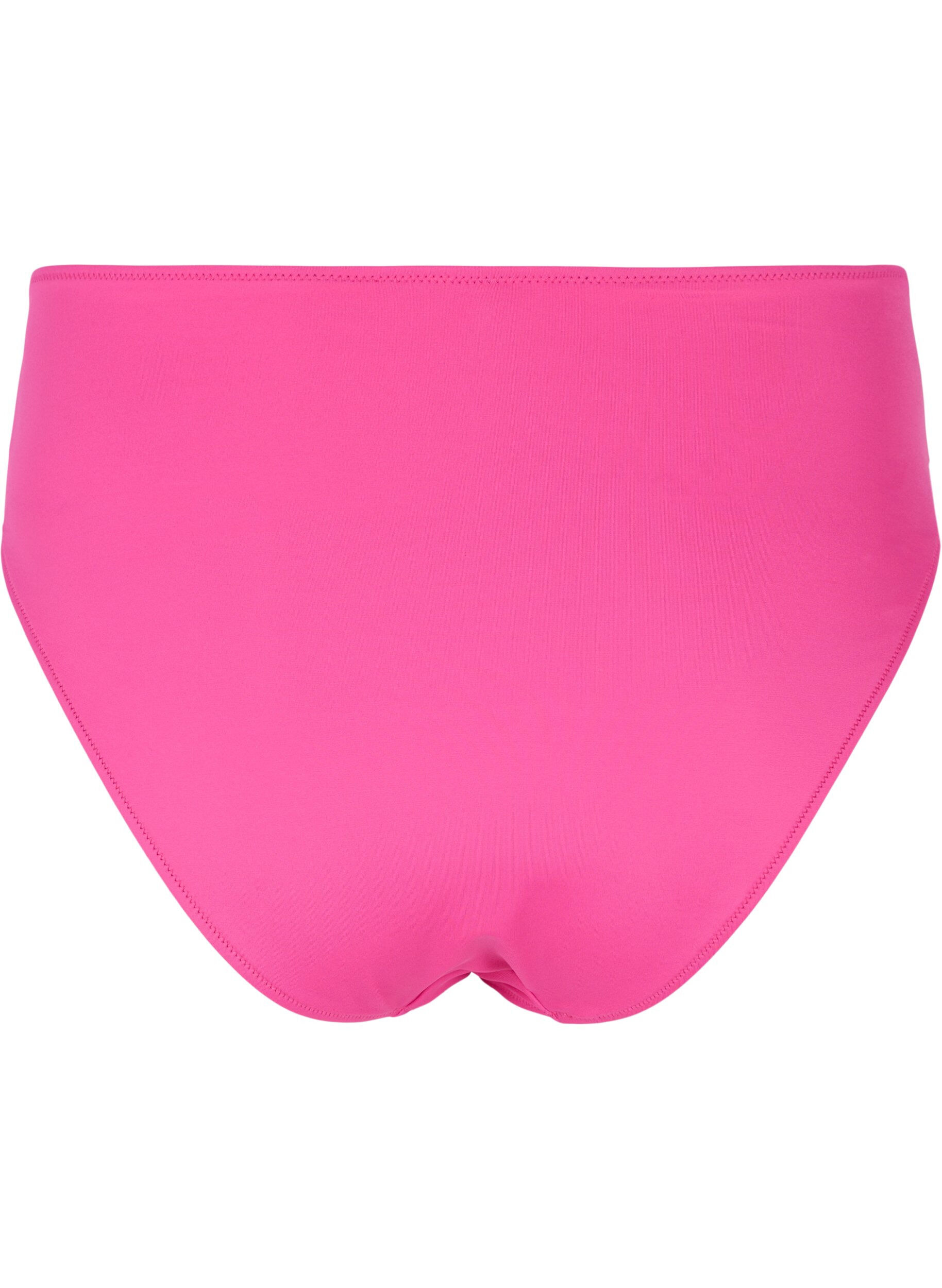 Zizzi Culotte de bikini ta&iuml; taille haute, Rose, Packshot image number 1