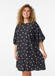 Robe courte en viscose avec manches ballon, 9990, Model image number 0