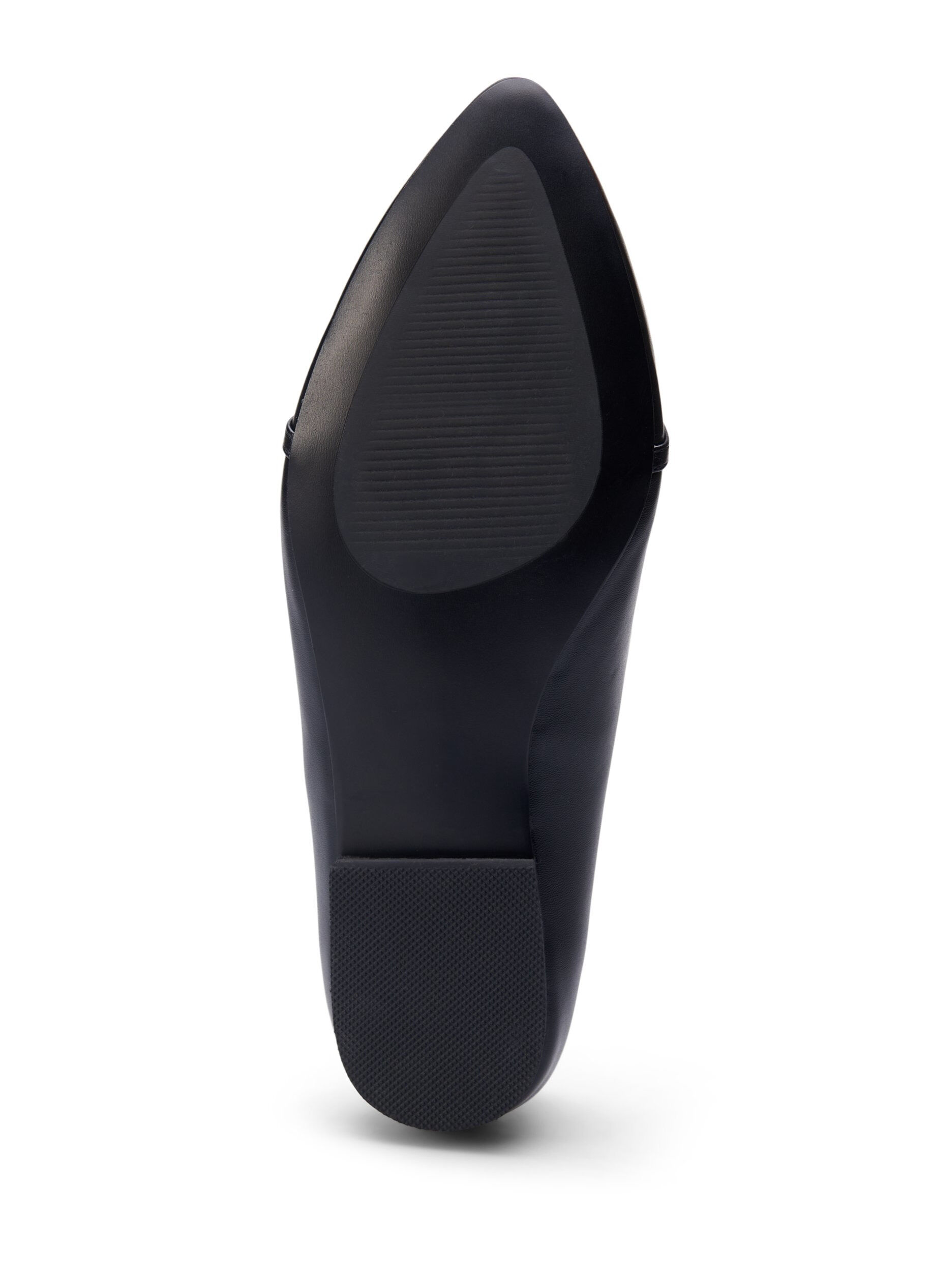 Zizzi Ballerine &agrave; coupe large avec boucle dor&eacute;e, Black, Packshot image number 4