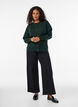 Cardigan en maille fine avec col rond, Vert fonc&eacute;, Model image number 1