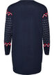 Robe courte en maille avec motif de No&euml;l, Bleu, Packshot image number 1