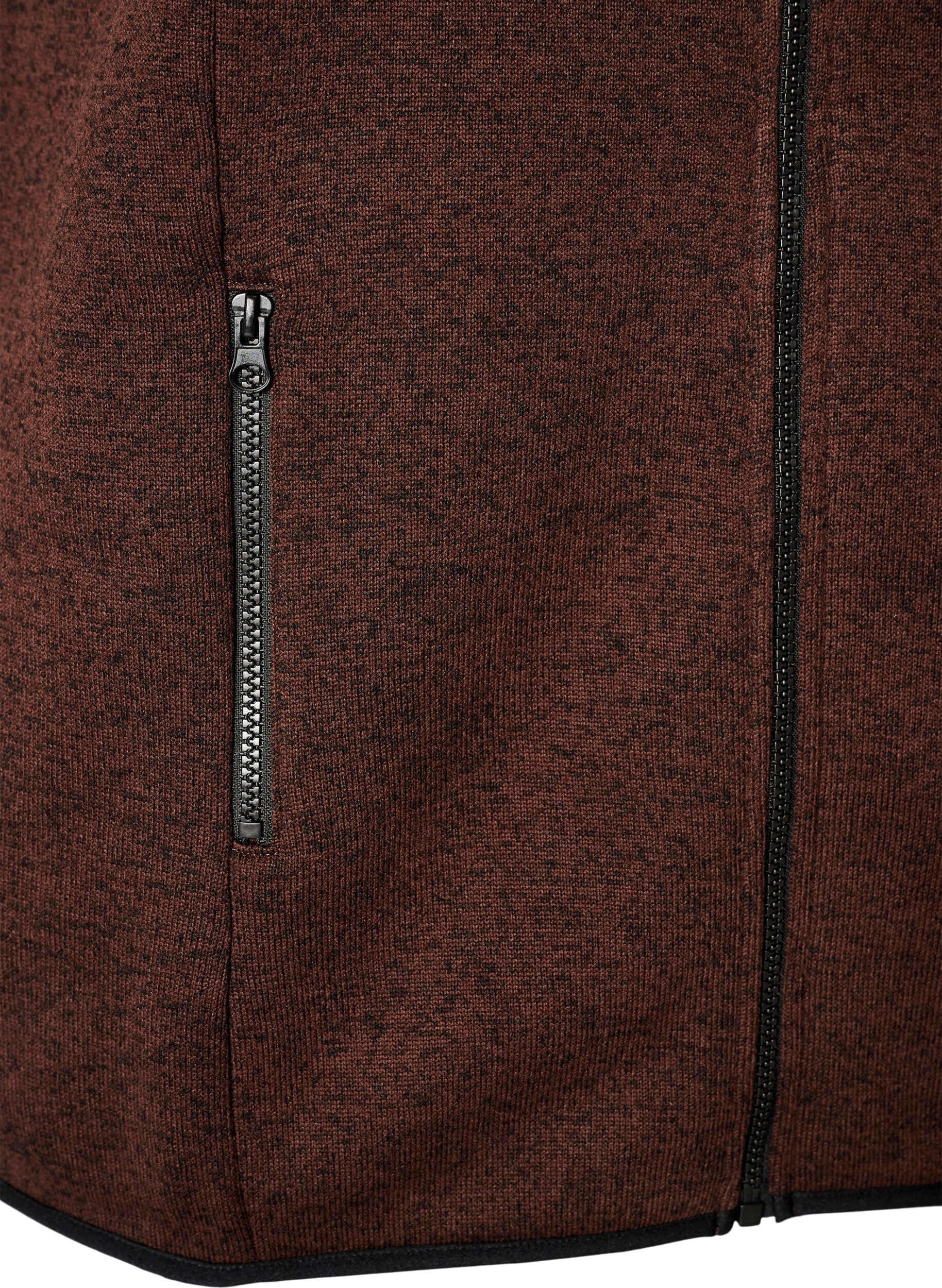 ZizziWeste mit hohem Kragen und Rei&szlig;verschluss, Braun, Packshot image number 3