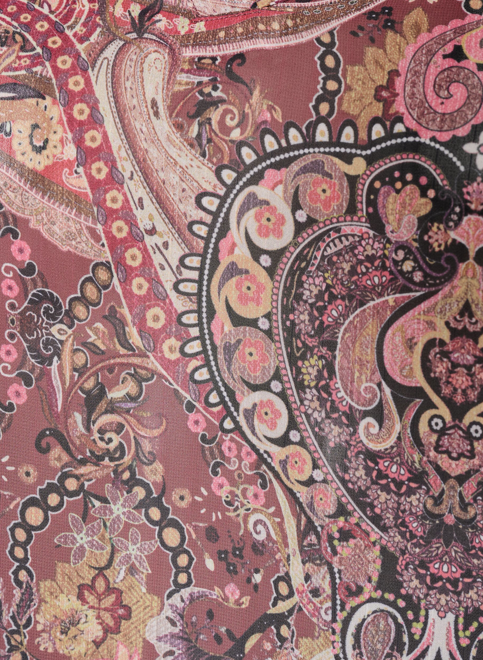 ZizziTunika mit Paisleymuster und gesmokten &Auml;rmelb&uuml;ndchen, Rot, Packshot image number 2