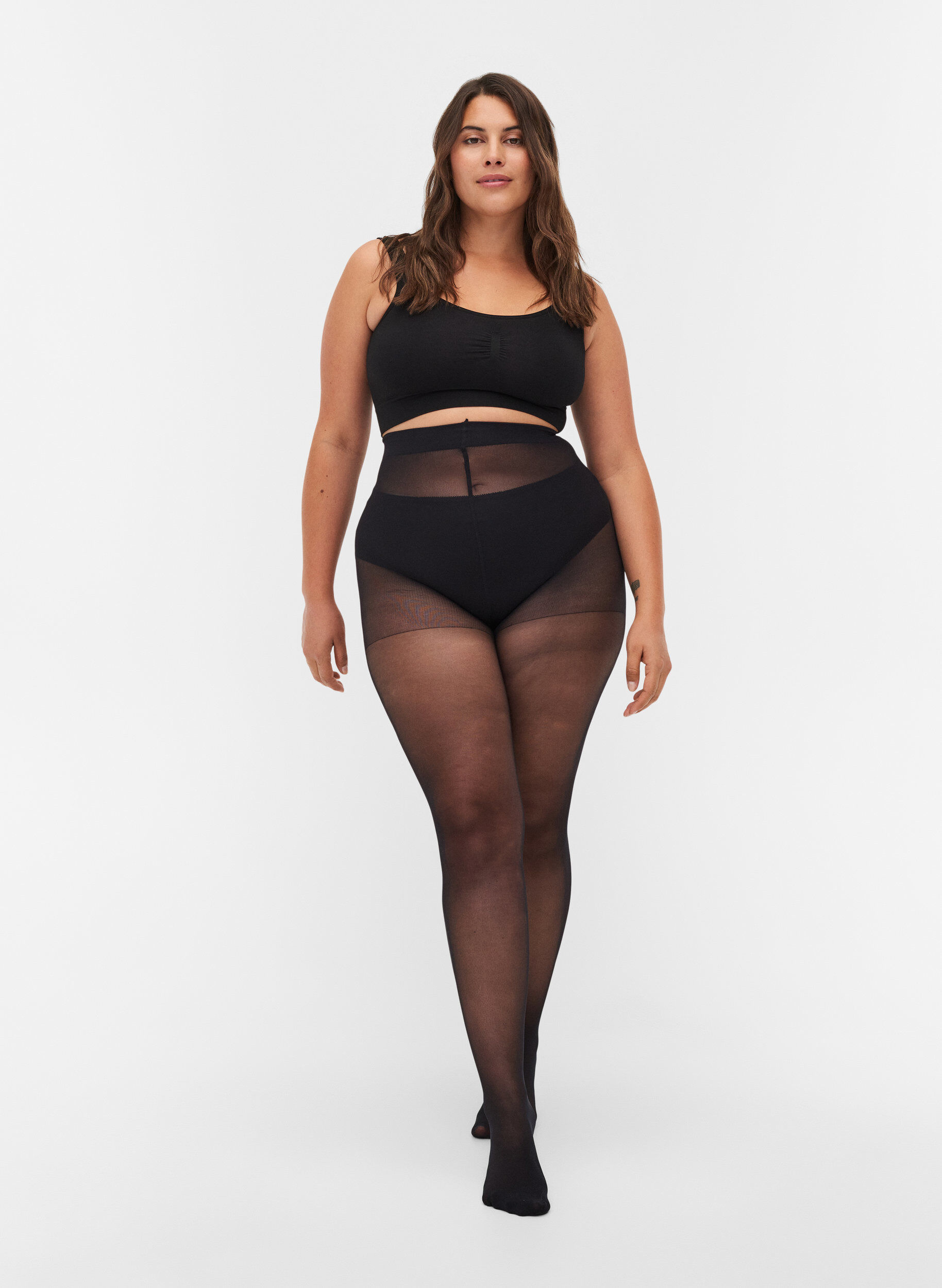 Zizzi Collants anti-dechirure en 30 deniers, Black, Model image number 2