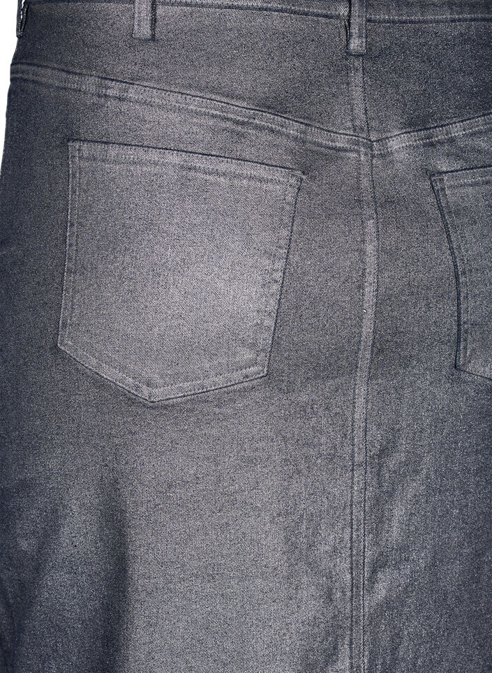 Jupe midi avec revêtement argenté, Gun Sliver, Packshot image number 4