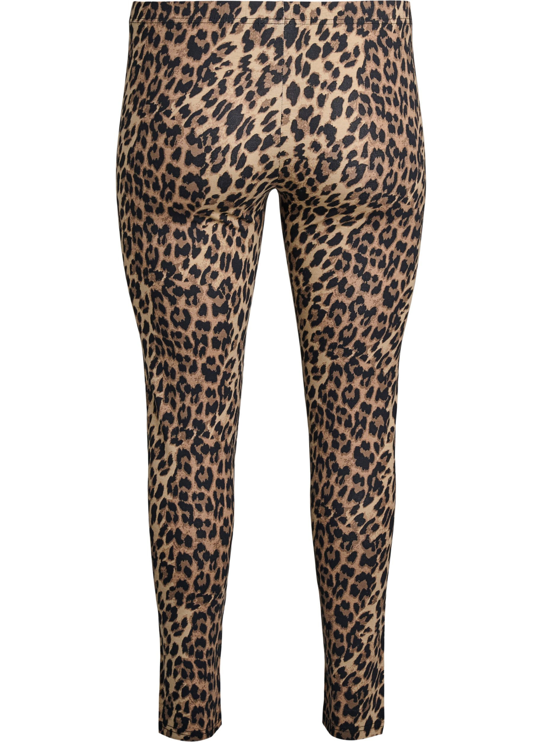 Zizzi Leggings en viscose imprim&eacute; z&egrave;bre, Marron, Packshot image number 1