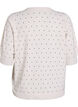 Top en maille &agrave; pois et manches courtes, Blanc, Packshot image number 1
