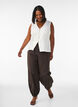 Gilet sans manches avec col en V et boutons, Vanille, Model image number 1