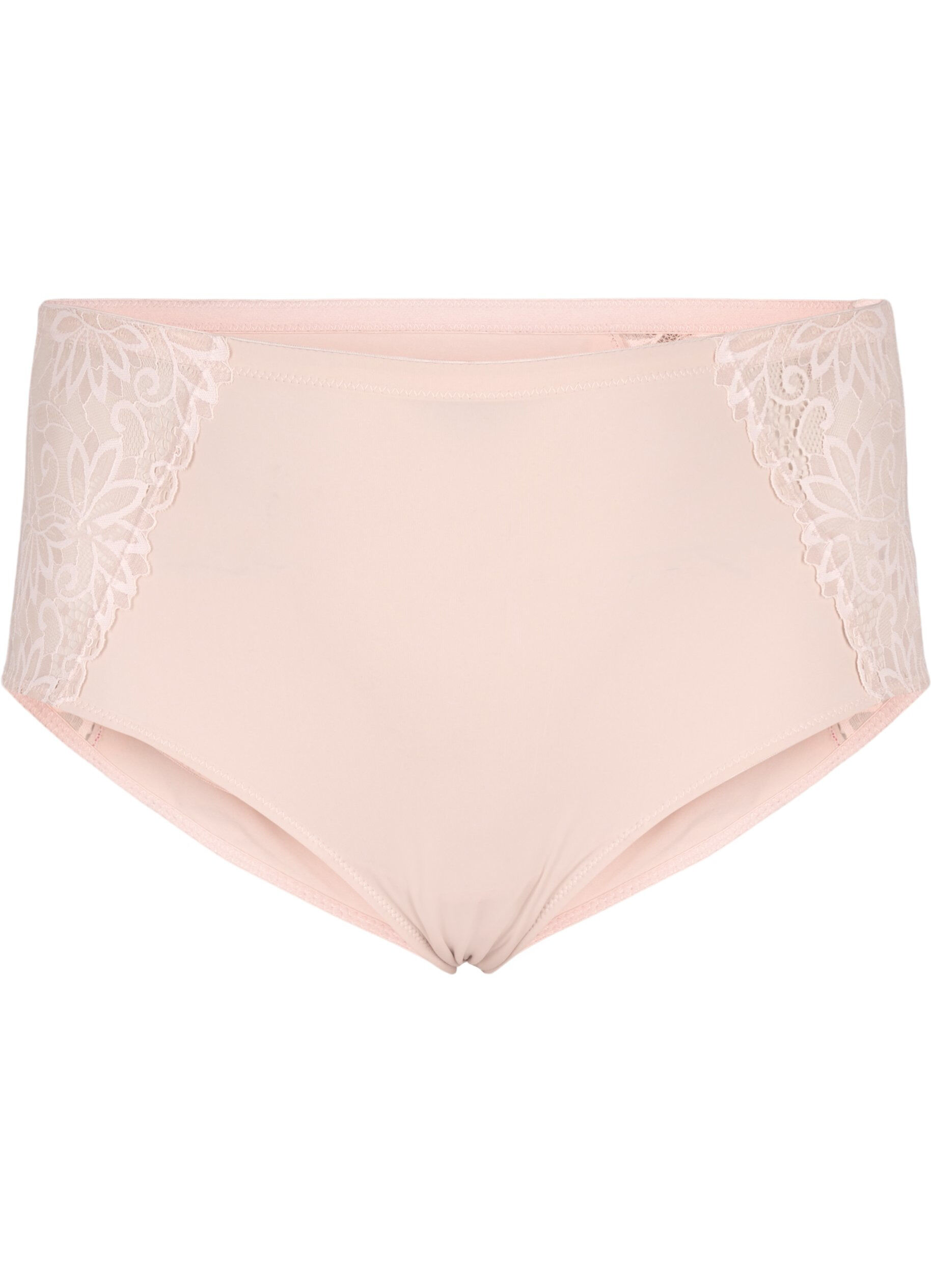 Zizzi Hipster-Slip mit normaler Taille und Spitze, Pink Tint, Packshot image number 0