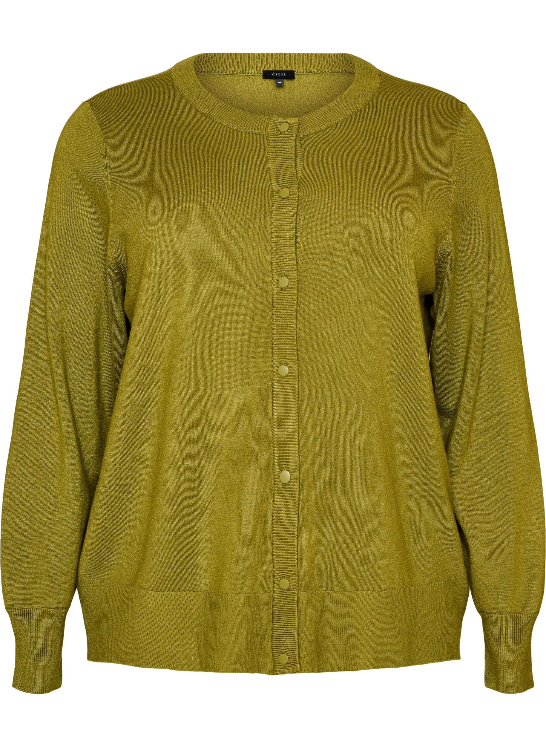 Strickjacke mit Rundhalsausschnitt und Kn&ouml;pfen