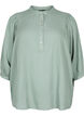 Viskose-Leinen-Mix-Shirt-Bluse mit 3/4-Ärmeln, Chinois Green, Packshot image number 0